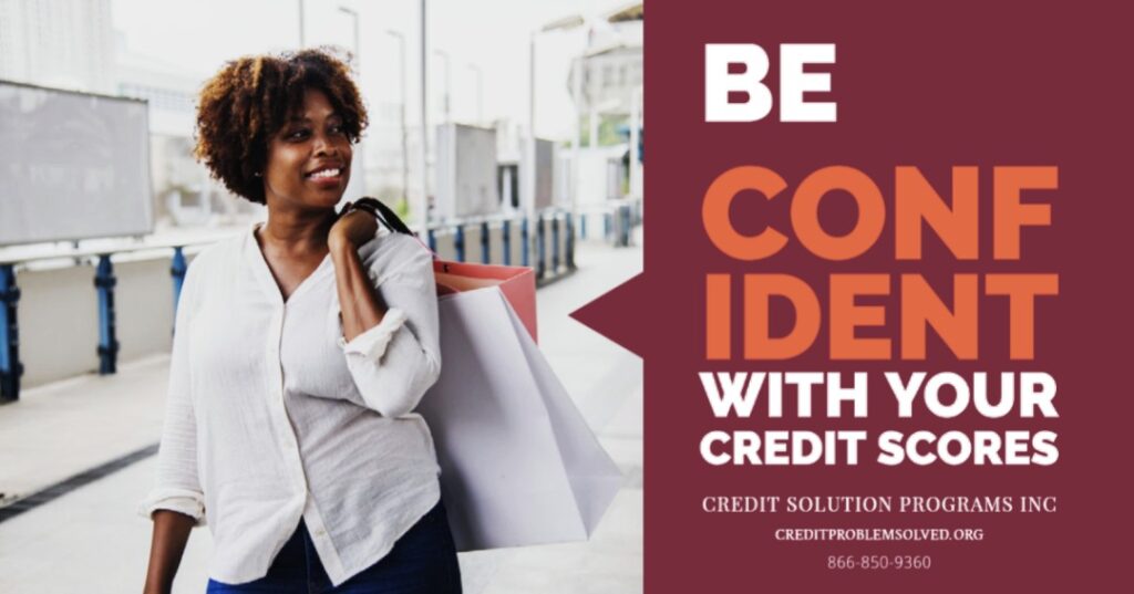"Be Confident with your credit scores" ad